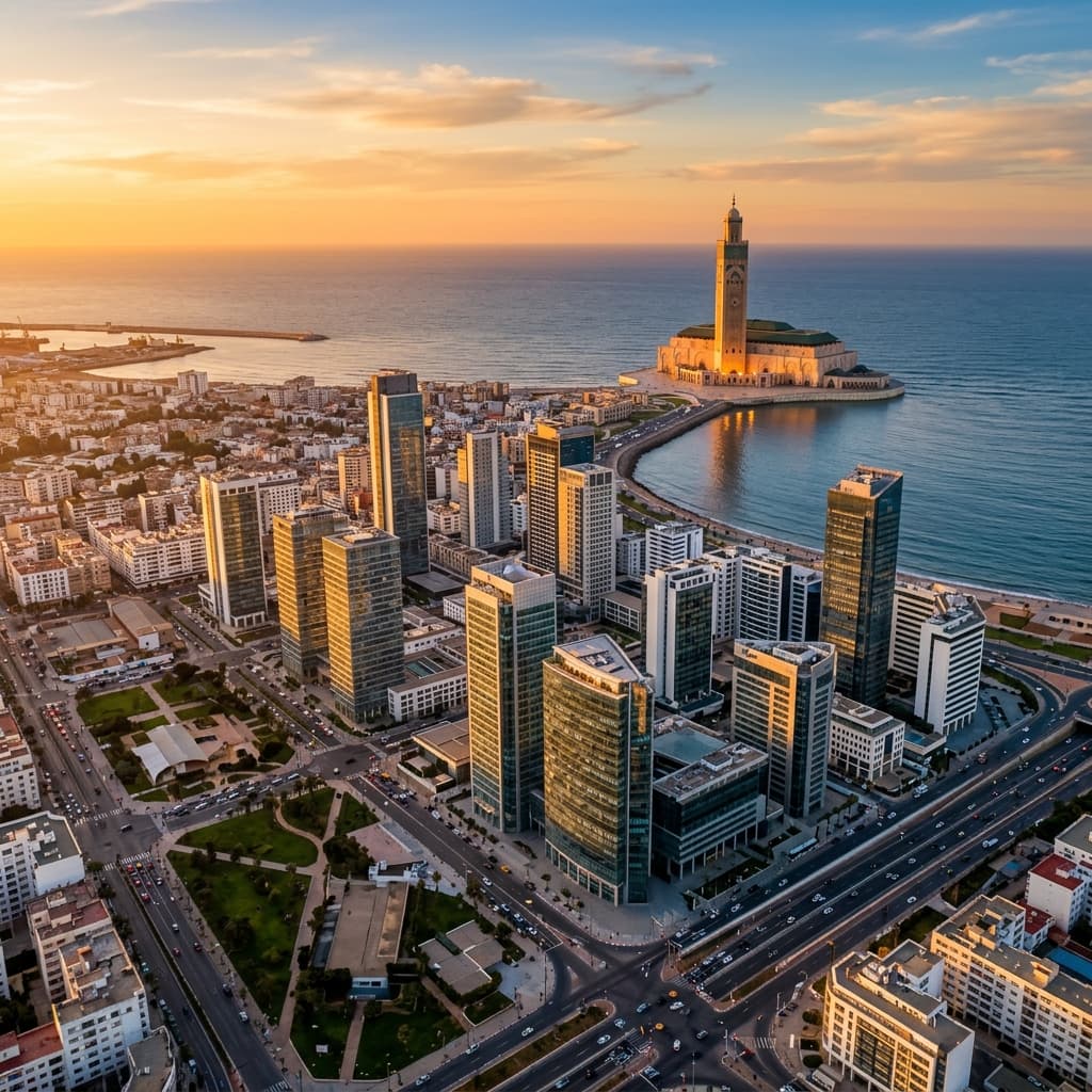 Skyline de Casablanca — formation en entreprise au Maroc