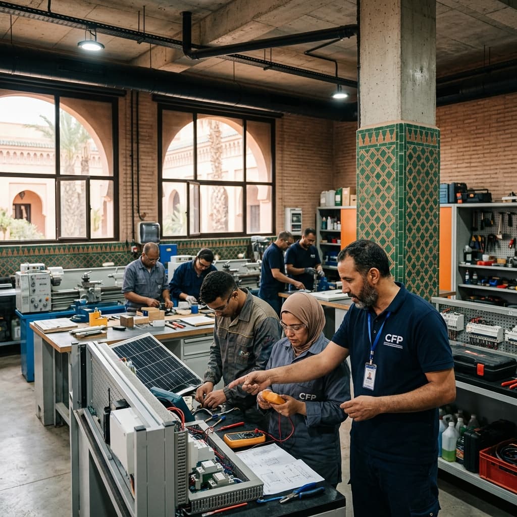 Centre de formation professionnelle au Maroc — atelier pratique