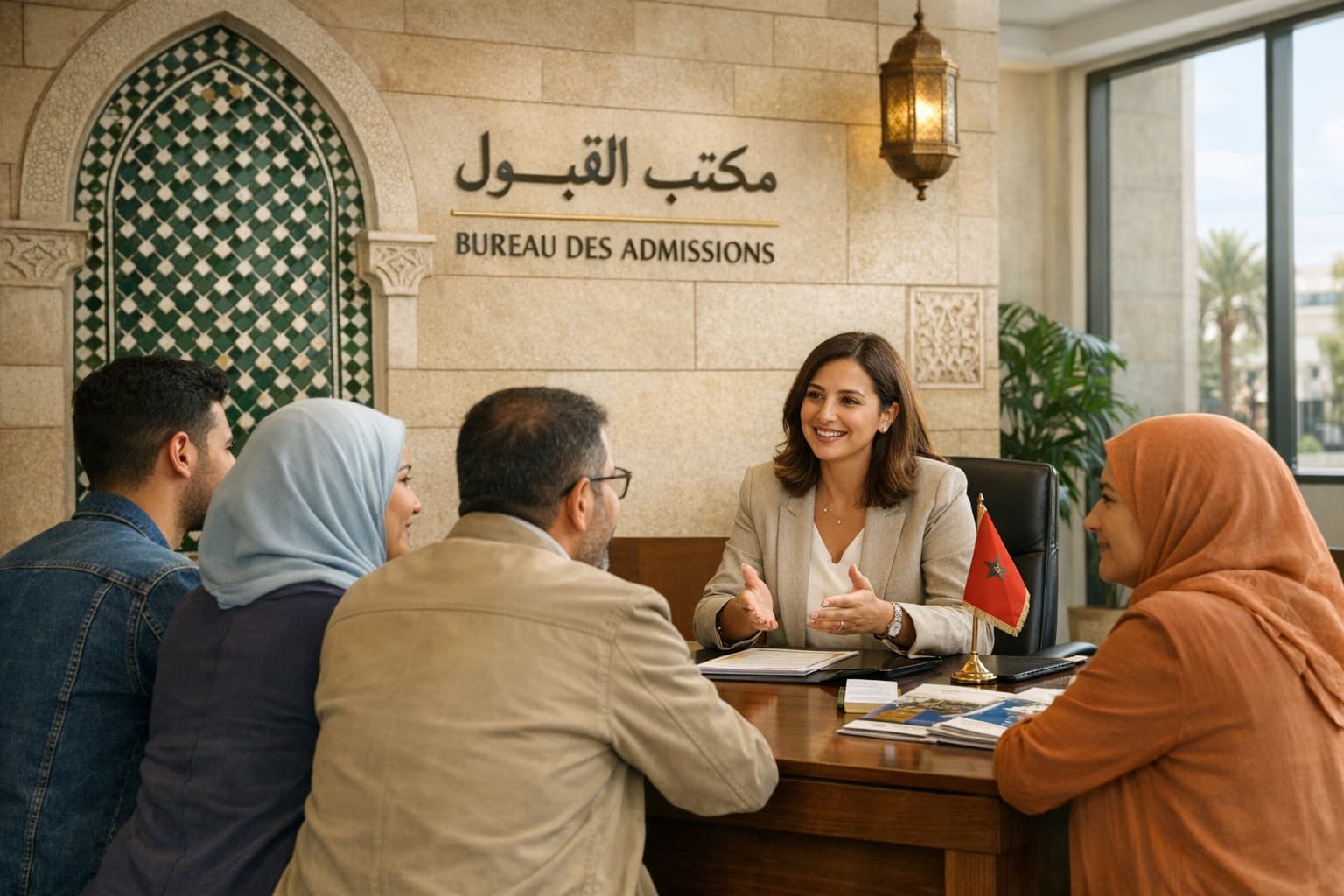 Accueil admissions — premier point de contact des futurs étudiants et familles.